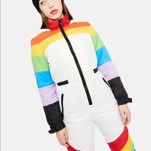 dELiA*s by Dolls Kill Sweet Retreat Rainbow Puffer Snowsuit